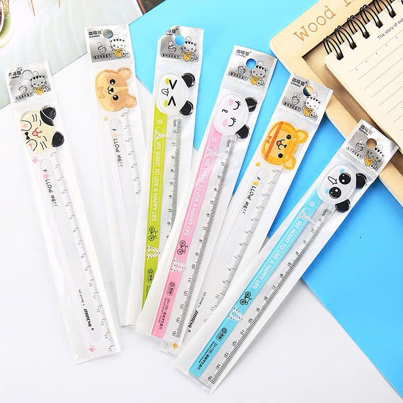 Thước kẻ 15cm Hình Hoạt Hình Dụng Cụ Học Tập Cho Học Sinh - hình nhân vật dễ thương
