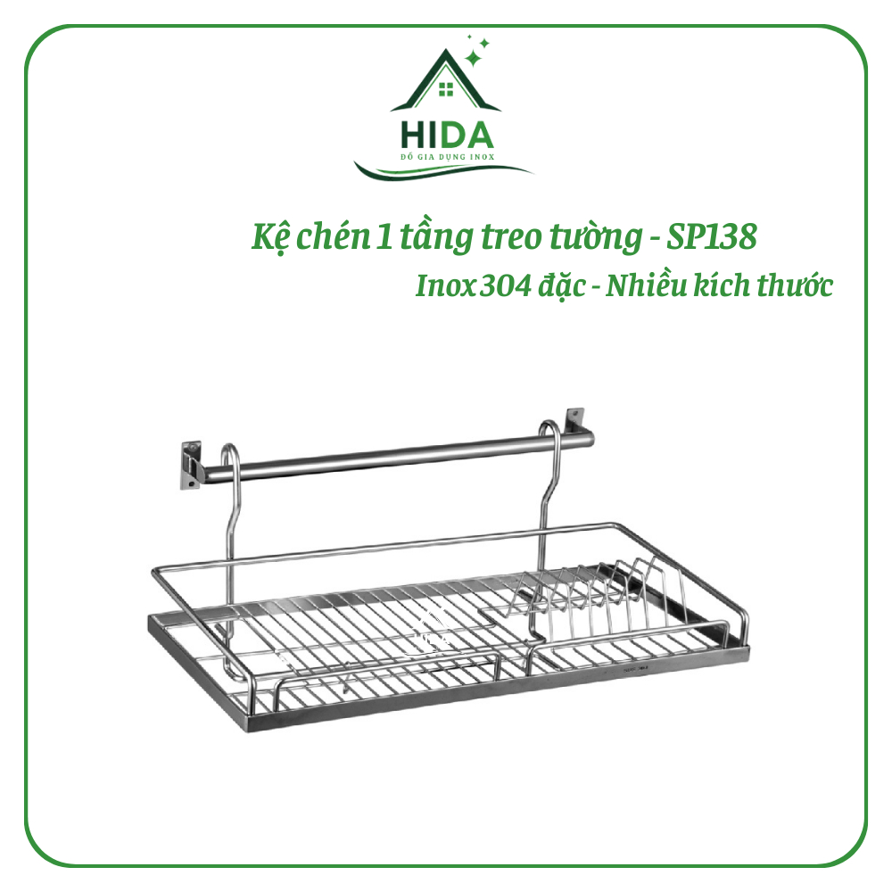 Kệ chén treo tường Inox 304 PHÁT ĐẠT (nhiều size), rổ úp chén 1 tầng ...