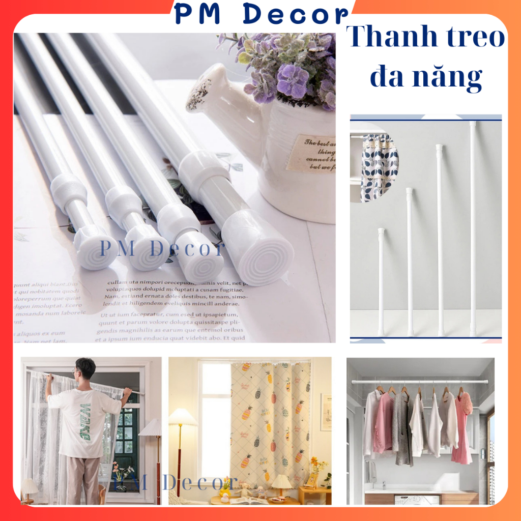 Miếng Dán Rèm và Thanh Treo Rèm Cửa Đa Năng Có Thể Điều Chỉnh Kéo Dài ...