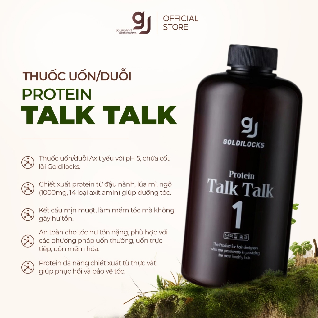 Goldilocks Protein Talk Talk - Thuốc Uốn Duỗi An Toàn Cho Tóc [550ml]