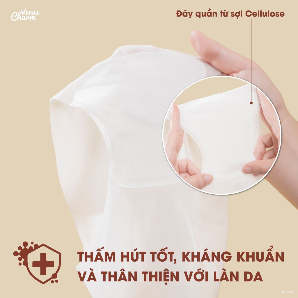 Ảnh Quần lót lụa băng tàng hình kháng khuẩn không lộ viền siêu mỏng nhẹ thoáng khí Venus Charm 86518 2