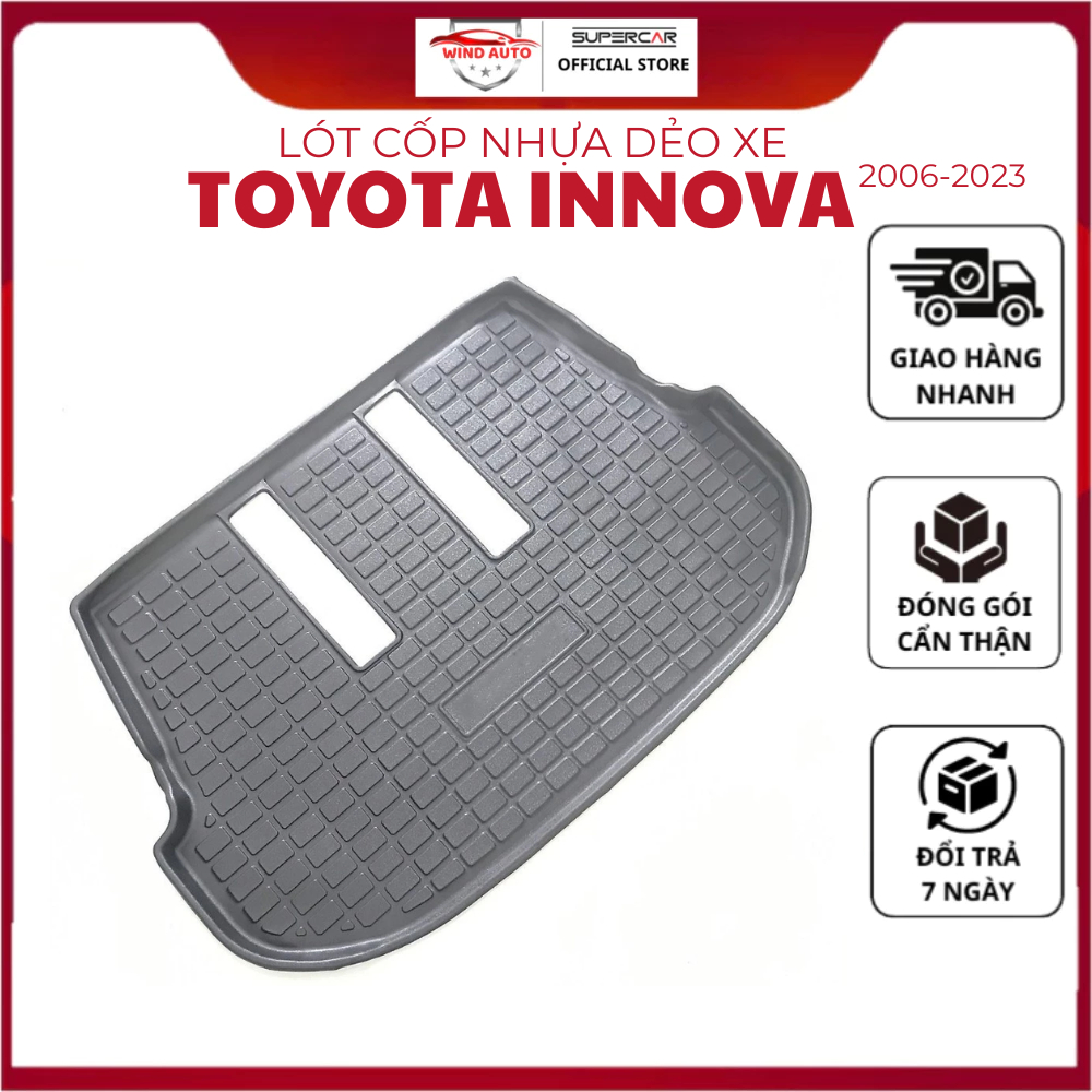 Lót Cốp Nhựa Xe Toyota Innova 2006 đến 2023 Dẻo Đàn Hồi Chống Nước Tốt ...