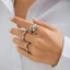 Nhẫn Nữ, Set 3 Nhẫn Đeo Tay Trơn Mạ Vàng Bạc Cá Tính MNDCT01