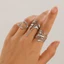 Nhẫn Nữ, Set 3 Nhẫn Đeo Tay Trơn Mạ Vàng Bạc Cá Tính MNDCT01