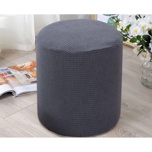 Vỏ đôn tròn vải nỉ nhung gân DECOR HOME SH, bọc đôn sofa dày dặn mềm mại