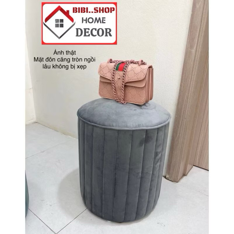 Đôn Tròn Bọc Nệm – Ghế Ngồi Trang Điểm Xinh Xắn – Ghế Đôn Phòng Ngủ, Phòng Khách
