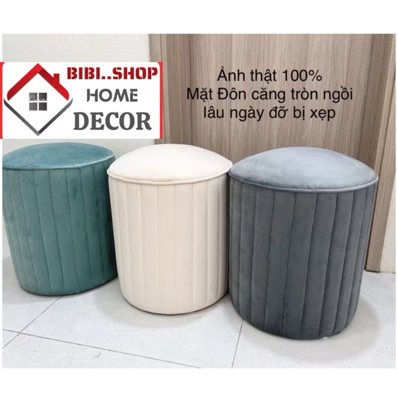 Đôn Tròn Trang Điểm 35x45cm – Ghế Đôn Phòng Ngủ