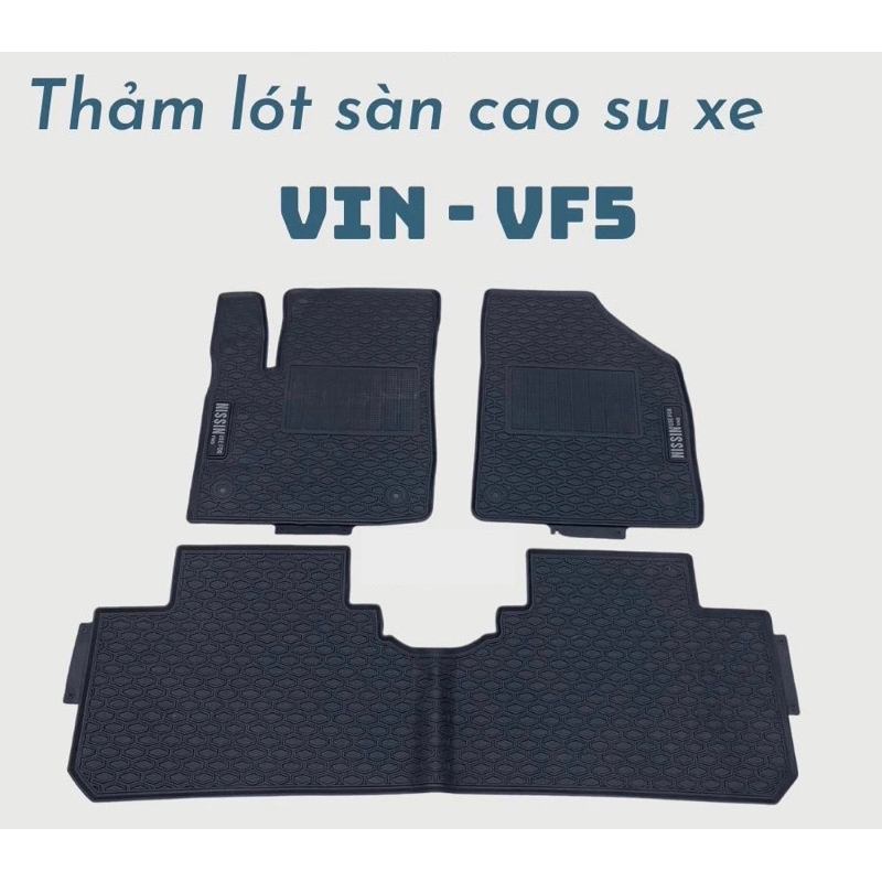Thảm sàn, thảm lót sàn cao su xe Vinfast VF5 không mùi hàng cao cấp