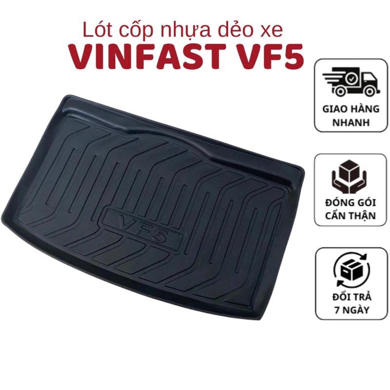 Lót cốp xe Vinfast VF5 nhựa TPE nguyên sinh không mùi hàng cao cấp