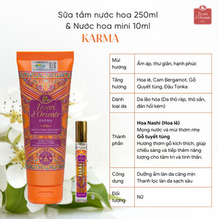 Combo Sữa tắm 250ml và nước hoa 10ml Tesori d' Oriente tiện ích phù hợp mang đi du lịch