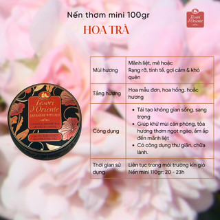 Nến thơm mini Tesori d’Oriente 110gr nhập khẩu chính hãng từ Ý thư giãn với 3 tầng mùi hương