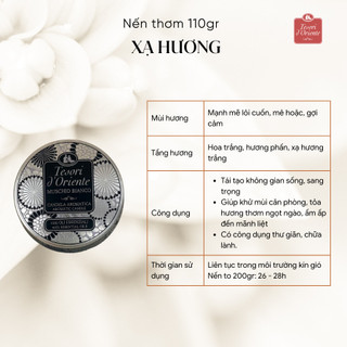 Nến thơm mini Tesori d’Oriente 110gr nhập khẩu chính hãng từ Ý thư giãn với 3 tầng mùi hương
