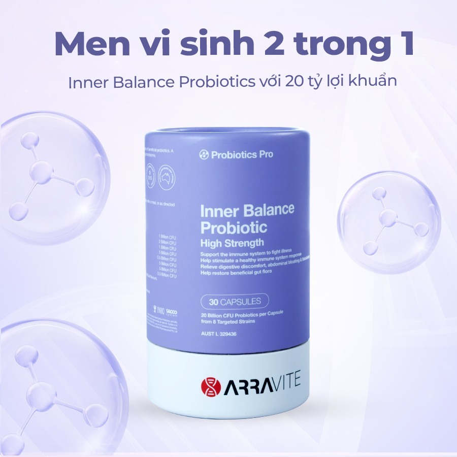 Ảnh Men Vi Sinh Phụ Nữ  Arravite Inner Balance - Viên Uống Phụ Khoa Ngăn Ngừa Ngứa Ngáy Khó Chịu Cơ Thể 1