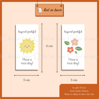 [KatinTown] Set 100 Nhãn Dán Decal Cắt Bế Niên Phong Beyond Grateful Cute Đáng Yêu Có Cán Mà