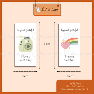 [KatinTown] Set 100 Nhãn Dán Decal Cắt Bế Niên Phong Beyond Grateful Cute Đáng Yêu Có Cán Mà