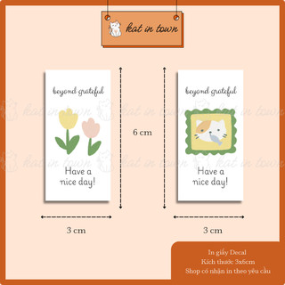 [KatinTown] Set 100 Nhãn Dán Decal Cắt Bế Niên Phong Beyond Grateful Cute Đáng Yêu Có Cán Mà