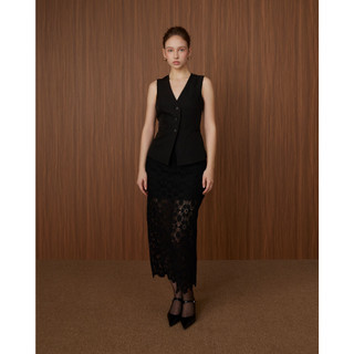 Chân Váy Ren Dài J-P Fashion Có Lớp Lót Lanh Lụa, Chân Váy Dáng Dài Form Suông Ôm Mông Tôn Dáng 17011390