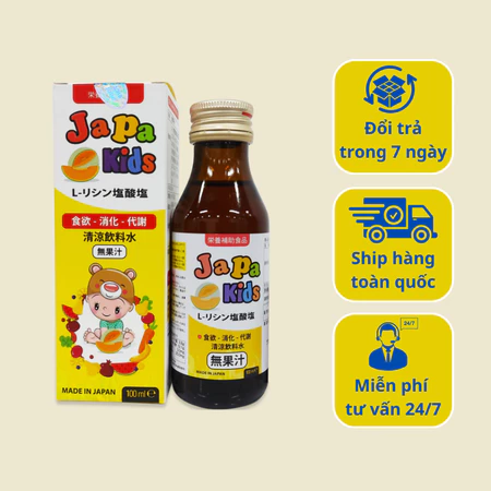 Siro Ăn Ngon Cho Bé Japa Kids Hỗ Trợ Bé Tăng Cân Thúc Đẩy Vị Giác Hấp Thụ Tốt Chai 100ml