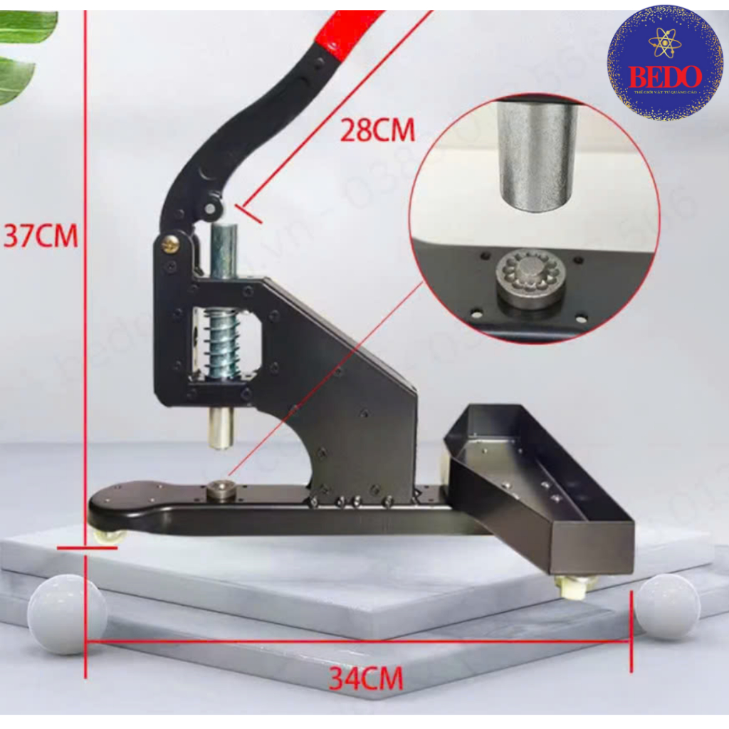 Máy Dập Khuy Bạt BEDO Thép Cao Cấp Dập Khoen Bạt Chính Xác Nhanh Chắc Cho Bạt PVC PE Canvas