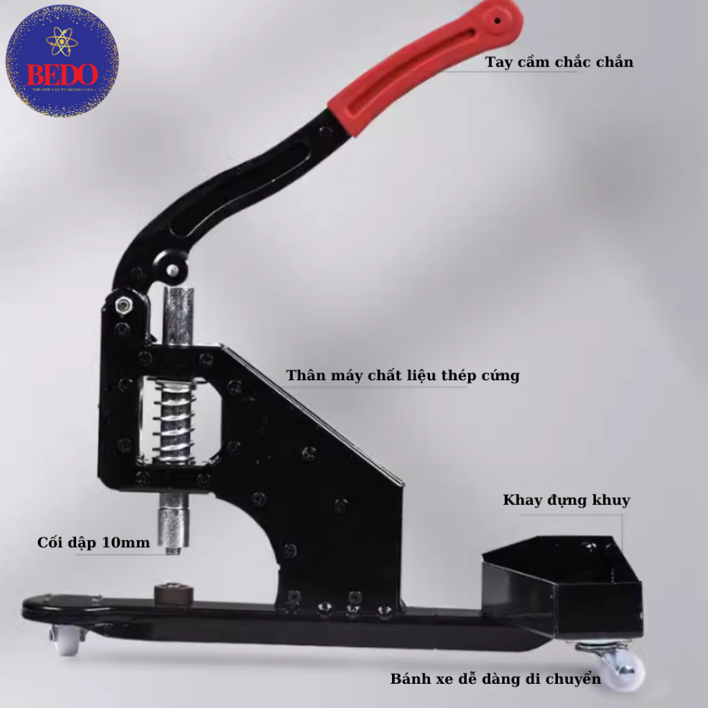 Máy Dập Khuy Bạt BEDO Thép Cao Cấp Dập Khoen Bạt Chính Xác Nhanh Chắc Cho Bạt PVC PE Canvas
