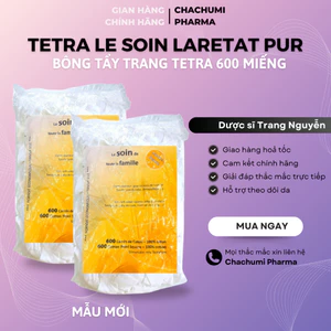Bông Tẩy Trang Pháp Tetra Medical coton 600 miếng mềm mịn dùng cho cả gia đình
