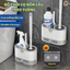 Bộ 2 Bàn Chải Vệ Sinh Toilet Cán Dài 360 Độ, Chổi Cọ Bồn Cầu Silicon Nhà Tắm Tiện Lợi 2 trong 1