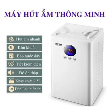 Máy hút ẩm không khí, Máy hút ẩm phòng ngủ, Máy hút ẩm mini chống nồm ẩm GUNSSI SAST CG-982 công suất lớn, độ ồn thấp.