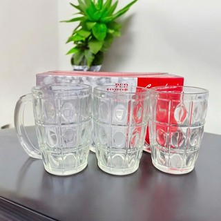Bộ 12 Ly Thủy Tinh Uống Bia Có Quai PCD10007 375ML – Cẩm Đạt
