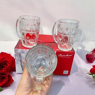 Bộ 12 Ly Thủy Tinh Uống Bia Có Quai PCD10007 375ML – Cẩm Đạt