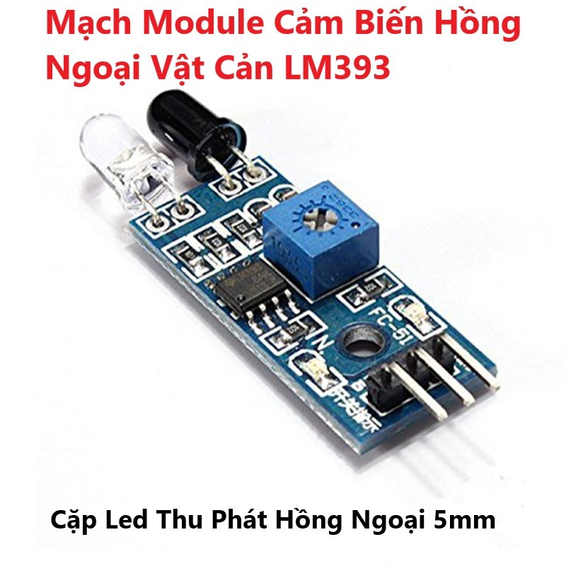 Module Cảm Biến Hồng Ngoại LM393 - Dò Đường Tránh Vật Cản