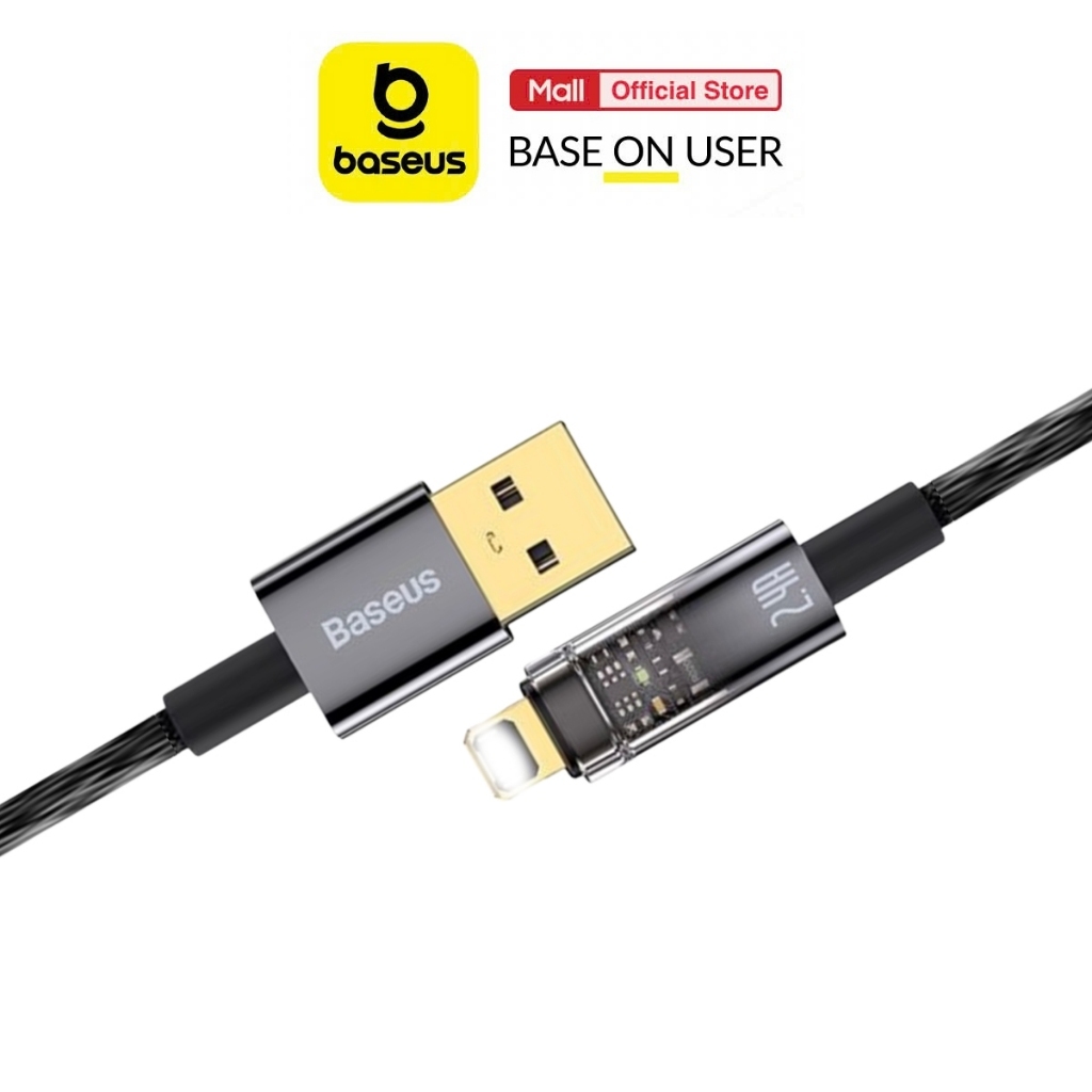 Ảnh Cáp sạc tự ngắt PD12W USB dùng cho IP6/7/8/10/11/12/13/14promax Baseus Explorer Series vải dù siêu bền dài 1m 1