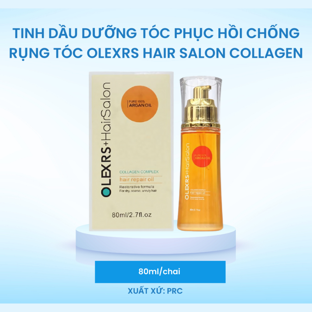 Ảnh Tinh Dầu Dưỡng Tóc Olexrs+Hair Salon Collagen Phục Hồi Và Chống Rụng Tóc 80ml 3