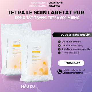 Bông Tẩy Trang Pháp Tetra Medical coton 600 miếng mềm mịn dùng cho cả gia đình