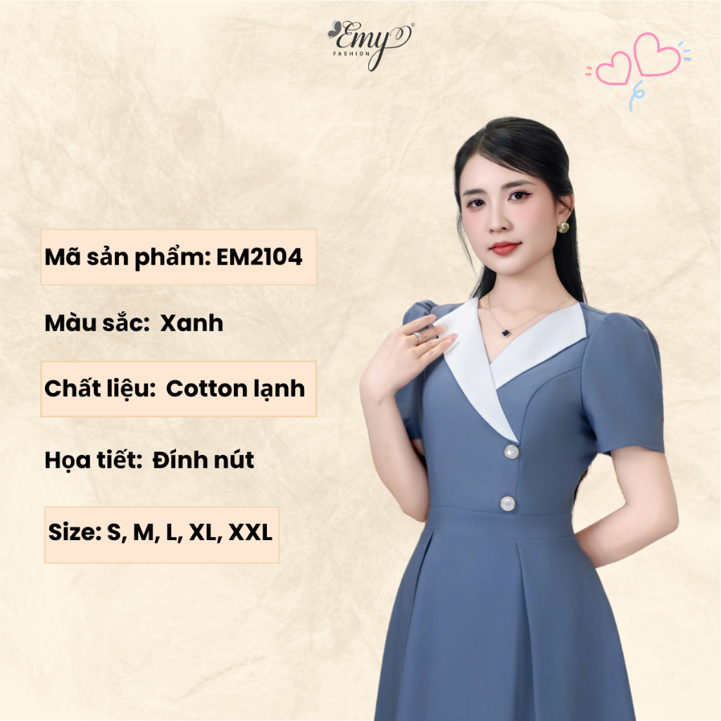 Ảnh Đầm Thiết Kế EMY Thời Trang Cao Cấp EM2104 Vải Cotton Lạnh Màu Xám Phối Trắng Sang Chảnh Đi Tiệc 4