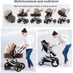 Xe đẩy nôi trẻ em gấp gọn 2 chiều 3 tư thế, xe đẩy xoay chiều 3 in1 cao cấp nhãn hiệu New Beginning — ảnh 6