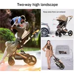 Xe đẩy nôi trẻ em gấp gọn 2 chiều 3 tư thế, xe đẩy xoay chiều 3 in1 cao cấp nhãn hiệu New Beginning — ảnh 5