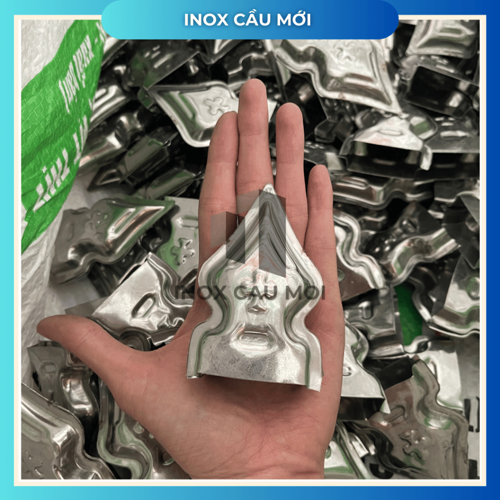 COMBO 10 - Mác xoắn chụp hàng rào INOX 304, nắp chụp bịt đầu sắt hộp 20x40