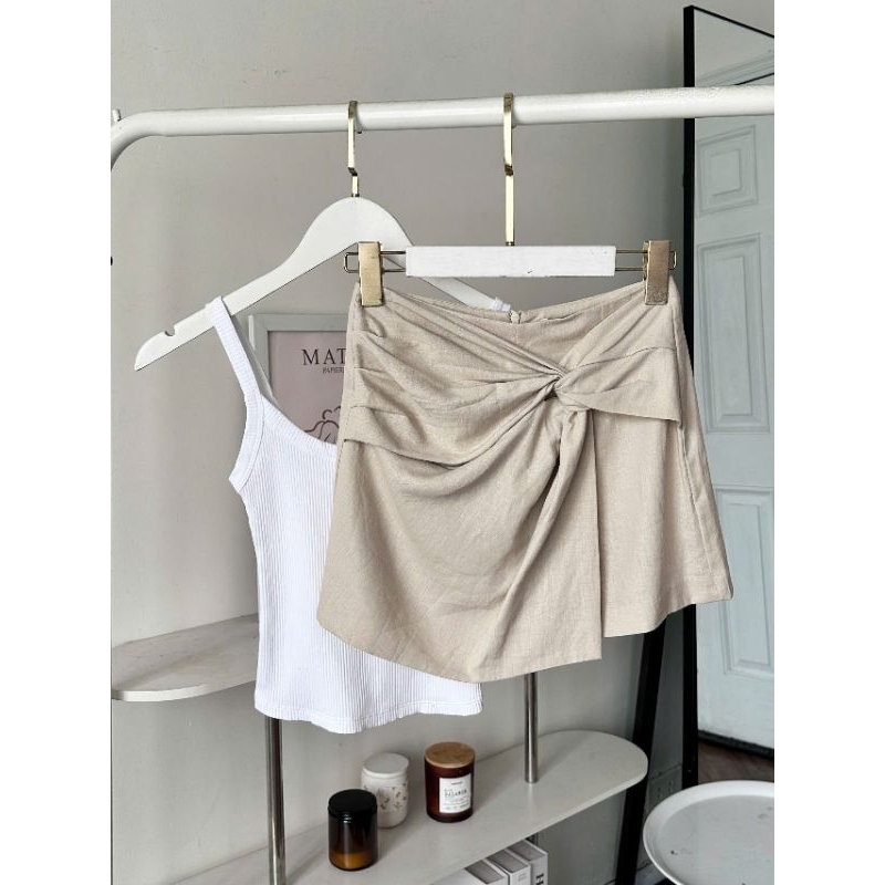 (Sale) Quần short váy linen/ linen Stra* Cambo - dư xịn.