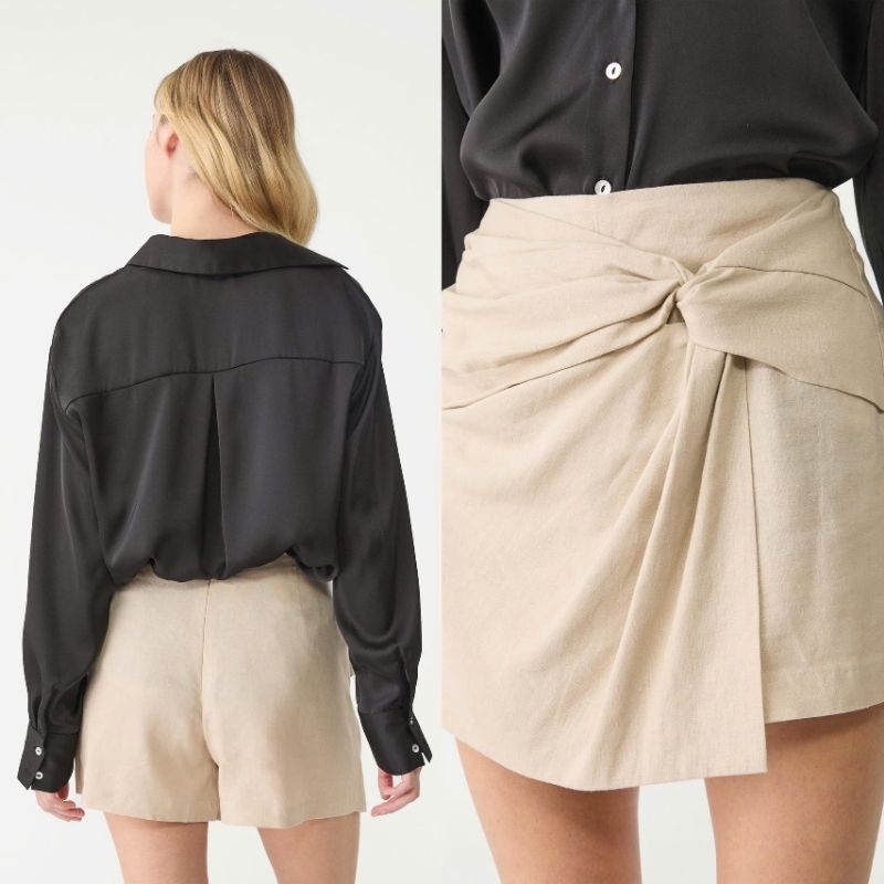 (Sale) Quần short váy linen/ linen Stra* Cambo - dư xịn.