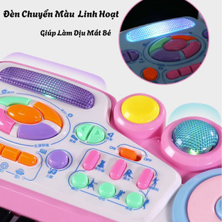 Đàn Piano Điện Tử Cho Bé 24 Phím Kèm Micro Và Chân Đế - Đồ Chơi Âm Nhạc Có Đèn, Nhiều Giai Điệu, Chuẩn Âm