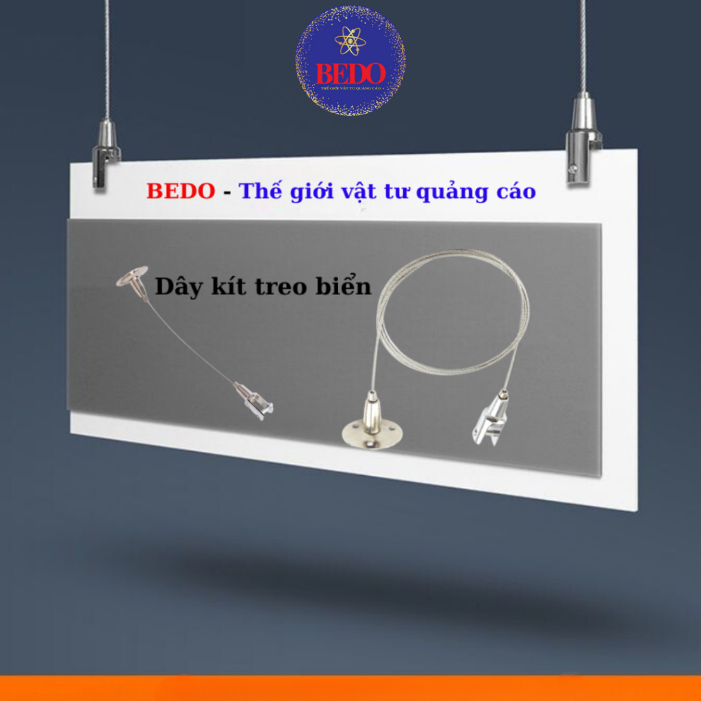 Dây Kit Treo Biển BEDO Thép Inox Cao Cấp Treo Pano Hộp Đèn Bảng Hiệu Chuyên Nghiệp Bền Chắc