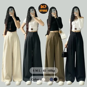 Quần Suông Chất Gold Ống Rộng Sang Trọng Thanh Lịch 247store Q876