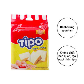 Bánh Tipo trứng nướng và vị sầu riêng túi 220g