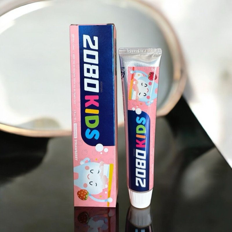 Kem Đánh Răng Trẻ Em Cao Cấp Hàn Quốc 2080 Kids Strawberry Dâu Tây/ Apple Táo 80g