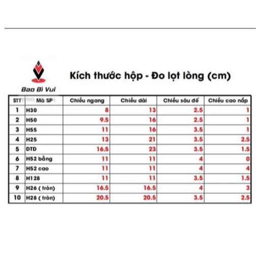 100 Hộp bánh bông lan H28/ H26/ H25 /H55/ H50 /H30 /h21