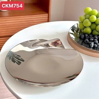 Đĩa luna Chockmen [754] inox 18/10 đường kính 24cm, inox nguyên khối dày, bóng đẹp