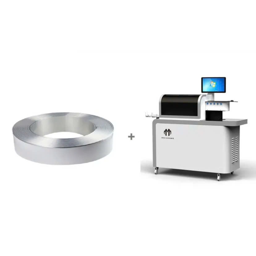 Gáy Nhôm Uốn Chữ Nổi BEDO Bạc Xước Có Gờ 0.6mm Cao 4cm 6cm 8cm 10cm Cuộn 50m Bền Đẹp