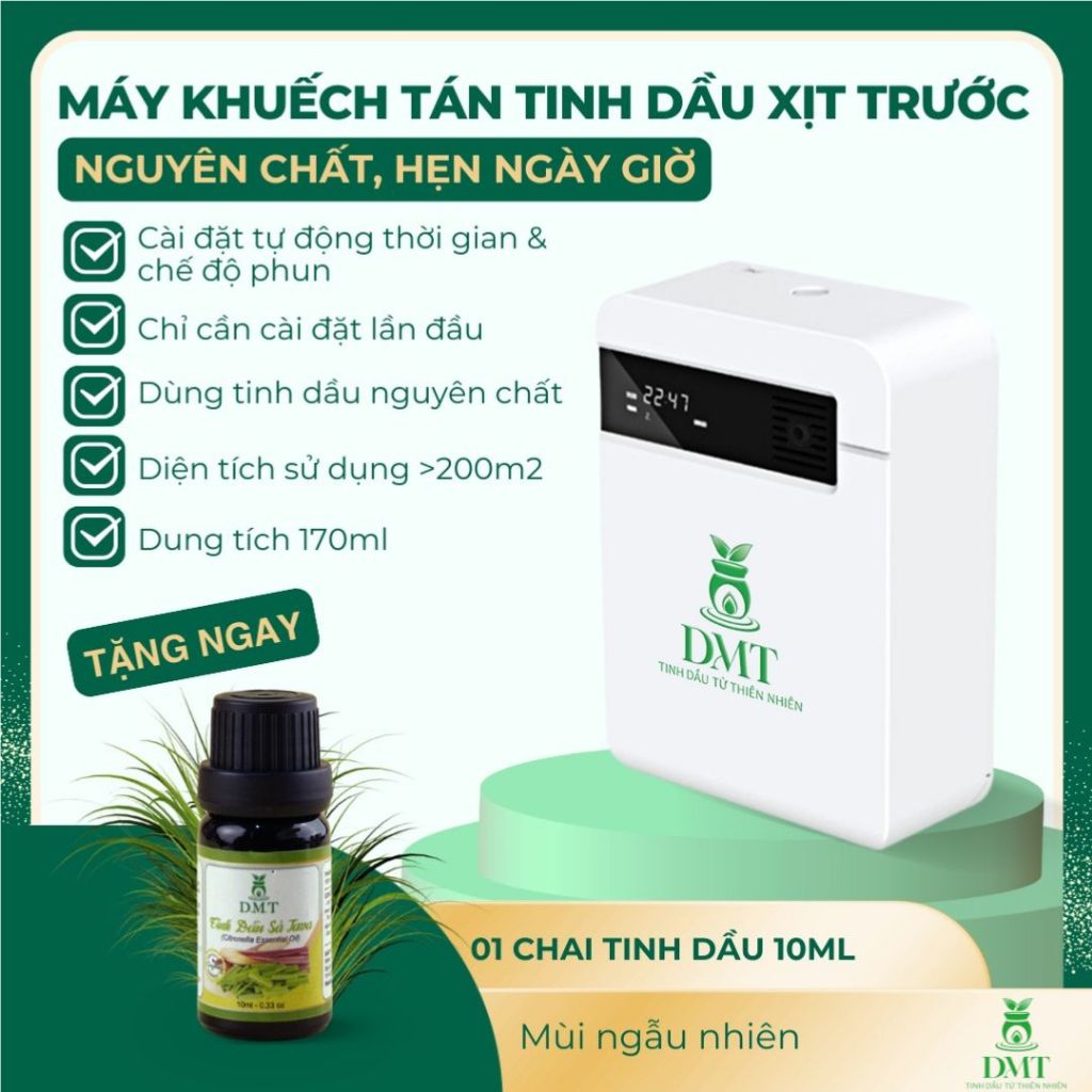 Máy xông tinh dầu công nghiệp DMT - máy khuếch tán tinh dầu nguyên chất spa, khách sạn treo tường