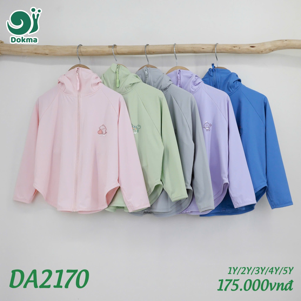 (10-19kg, 1-5Y) Áo Chống Nắng Cánh Dơi, Áo Choàng Xô Thời Trang Dokma DA2170 DS519