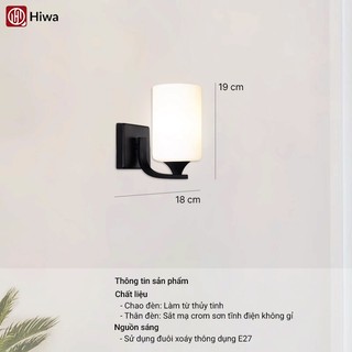 Đèn Ngủ Treo Tường Phòng Khách Hành Lang, Phòng Làm Việc, Chao Trụ HIWA Thời Thượng Mới Nhất 2025